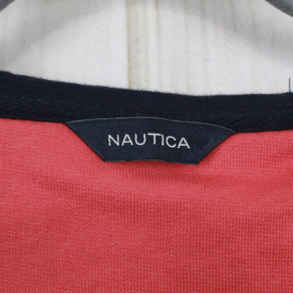 Nautica Orange Sailing Patch Full Zip Cotton Hooded Pullover Jacket Size M - Picture 10 of 13